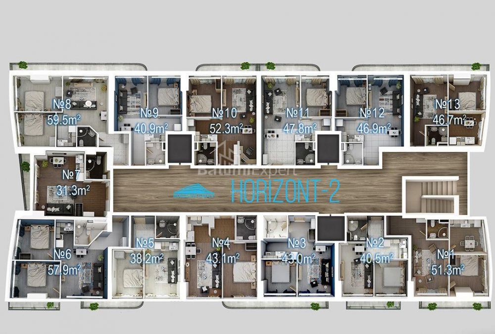 Квартира 41 м² - Юрьевская, Батуми, Грузия