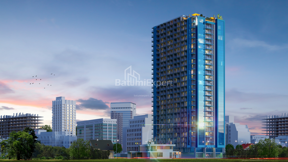 Строящийся объект 46.4 м² - Григола Лорткипанидзе, Батуми, Грузия