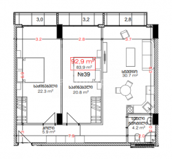 Строящийся объект 92.9 м² - Леха и Марии Качинских, Батуми, Грузия
