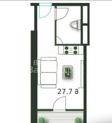 Квартира 1-комн 28 м² - Шерифа Химшиашвили, Батуми