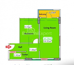 Квартира 2-комн 46 м² - Юрьевская, Батуми