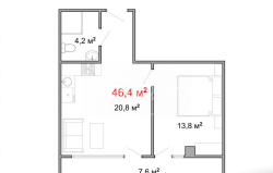 Квартира 46 м² - Юрьевская, Батуми, Грузия