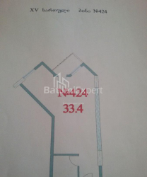 Квартира 1-комн 33 м² - Зураба Горгиладзе, Батуми