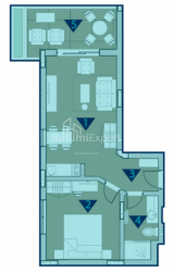 Строящийся объект 2-комн 50.3 м² - Руставели, Чакви