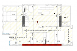 Строящийся объект 55.8 м² - Григола Лорткипанидзе, Батуми, Грузия