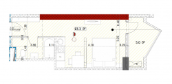 Строящийся объект 28.3 м² - Григола Лорткипанидзе, Батуми, Грузия