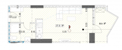 Строящийся объект 46.4 м² - Григола Лорткипанидзе, Батуми, Грузия